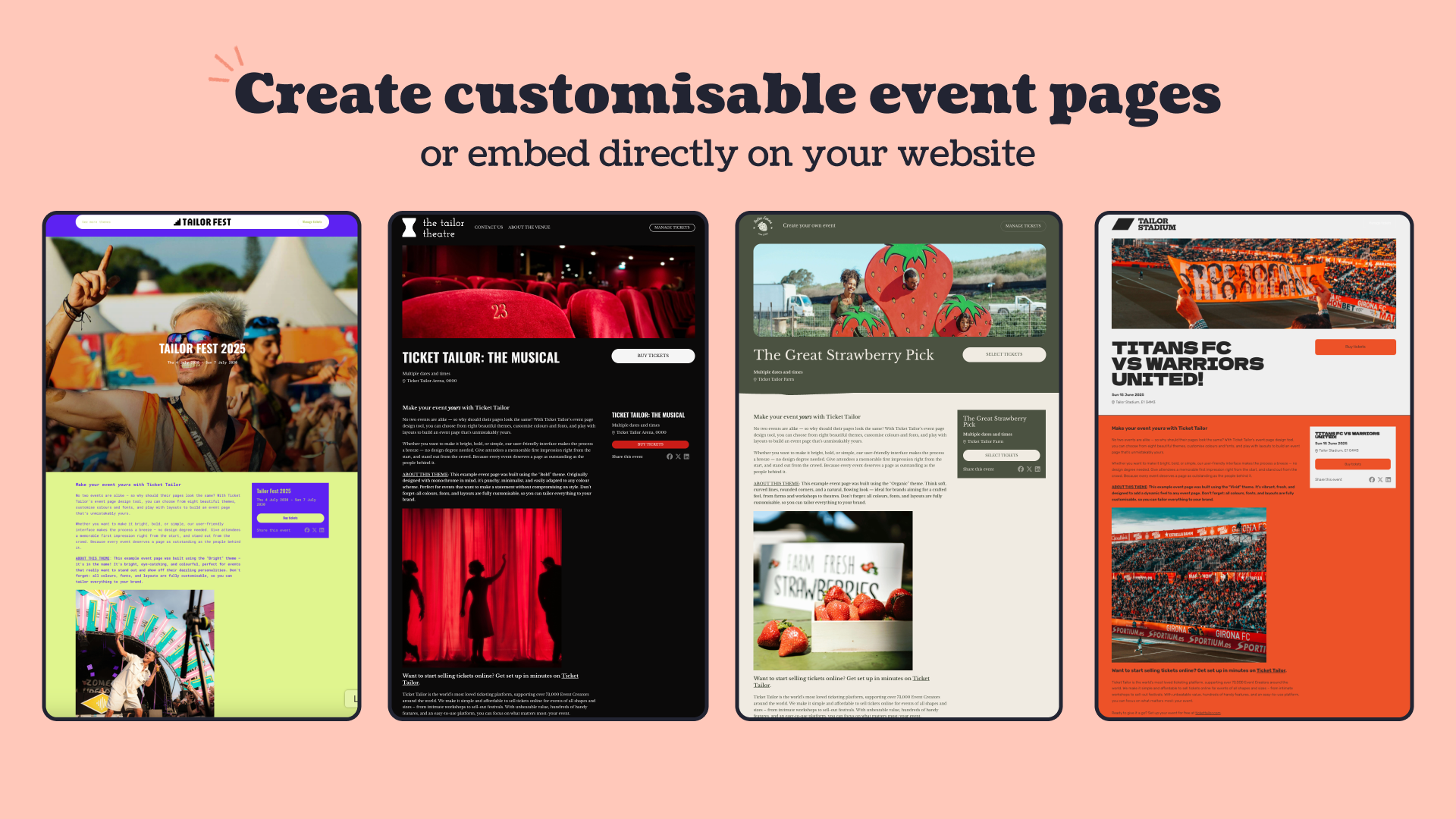 screenshot of Ticket Tailor